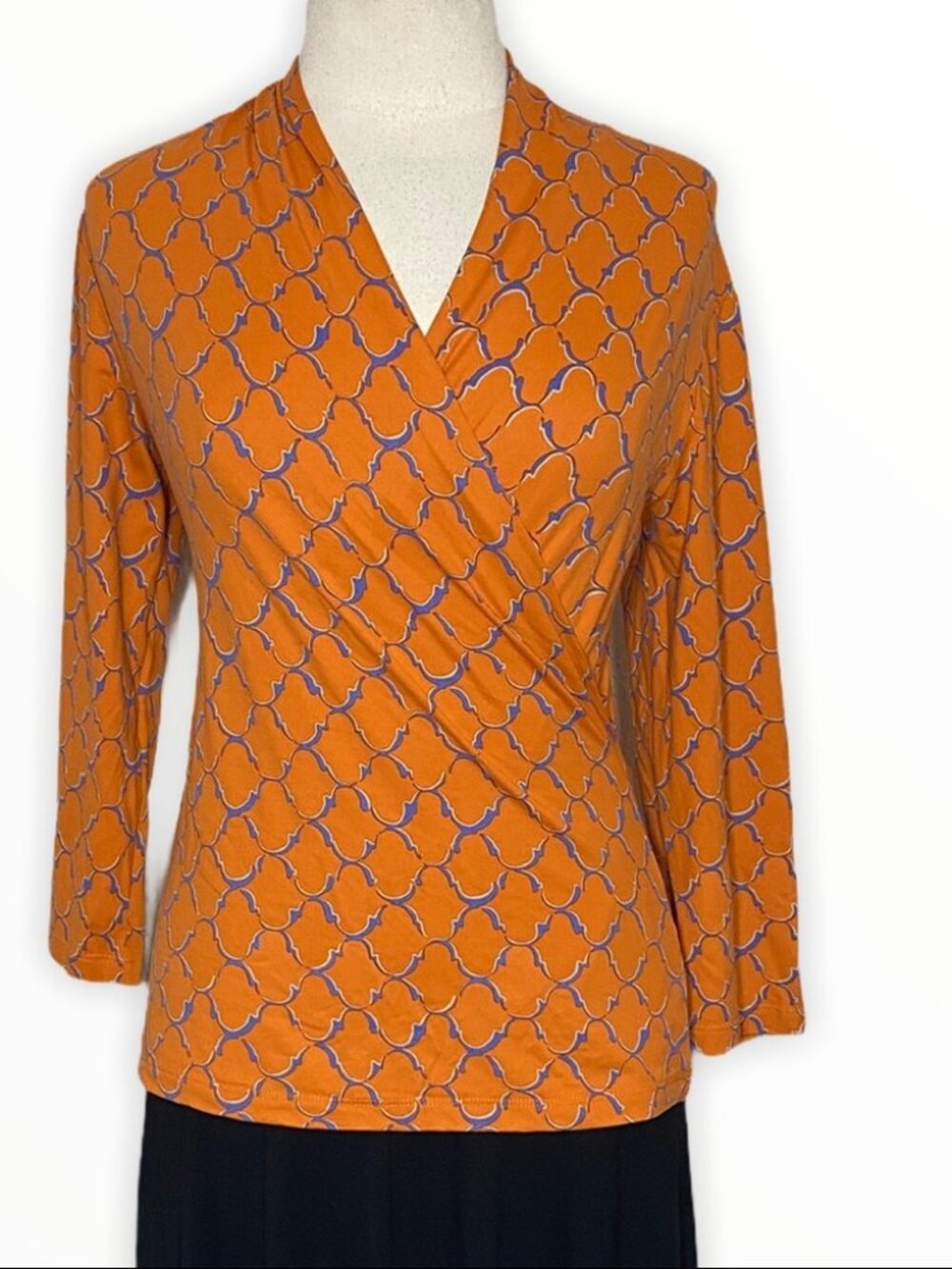 J. McLaughlin Catalina Cloth faux wrap top shirt Medium blouse luxury style